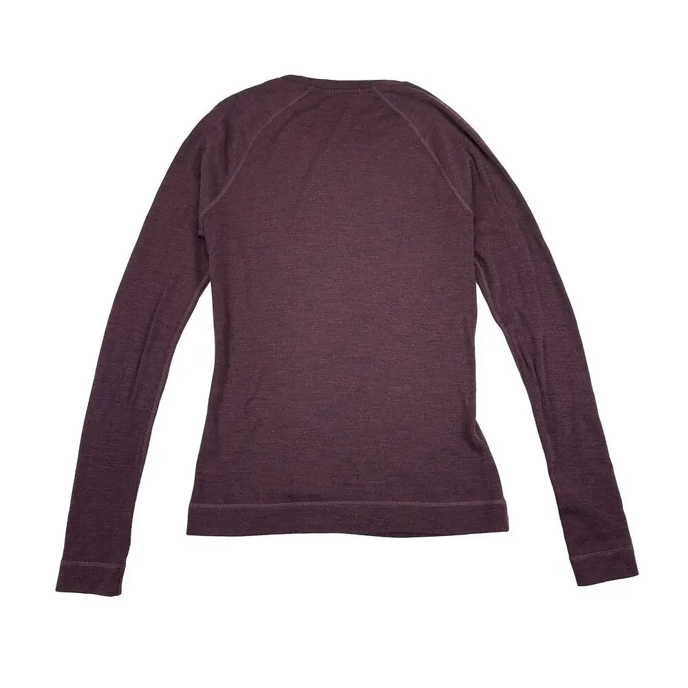 Smartwool Merino 250 Base Layer Top Women M Burgundy Wool Outdoor Hiking Thermal - Picture 4 of 7